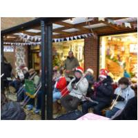 The Christmas Market, Burnham DeepdaleBryant Marriott on percussion (standing at the back)1st December, 2012Photo - Jan Foster