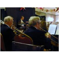 The Royal British Legion Christmas SingalongUnited Services Club, HunstantonRon Pennison and Andrew Morrison (trombones) and Bryant Mariott on percussion5th December, 2012Photo - Jan Foster